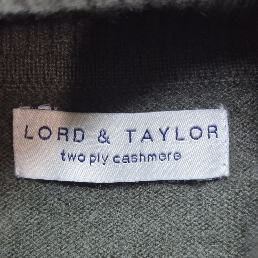 Lord & Taylor Cashmere Sweater Womens Small Green Turtleneck Knit Minimalist - Picture 3 of 8